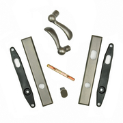 Yuma® Double Door Exterior Trim Set in Distressed Nickel